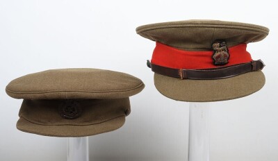 WW2 British Officers Peaked Caps, Staff Officers and Royal Engineers Examples.