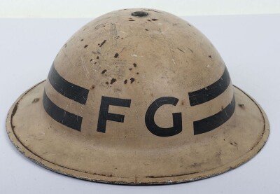 WW2 British Home Front Senior Fire Guard's Mk.II Helmet. - 3