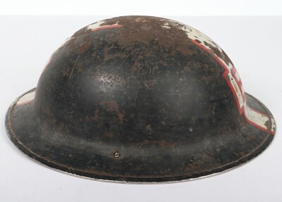 WW2 British Civil Defence Mk.II Steel Helmet. - 6