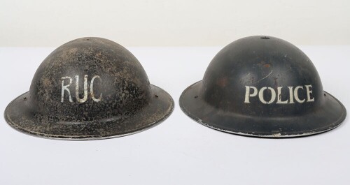 WW2 British Police & Royal Ulster Constabulary Mk.II Helmets.