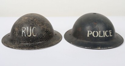 WW2 British Police & Royal Ulster Constabulary Mk.II Helmets.