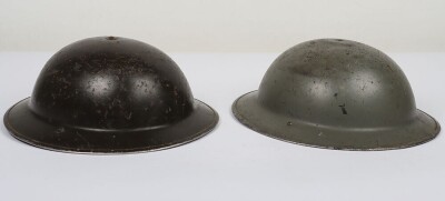 WW2 British Home Front Fire Service Mk.II Helmets, Two Examples - 4