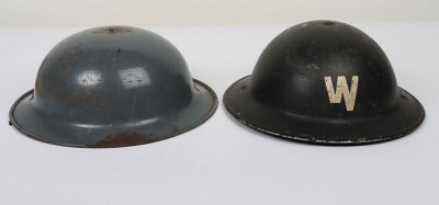 WW2 British Home Front, Warden's Helmet & Private Purchase Helmet.