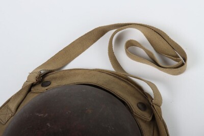 WW2 British MkII Helmet, Civil Defence Helmet Carrier & Satchel - 2