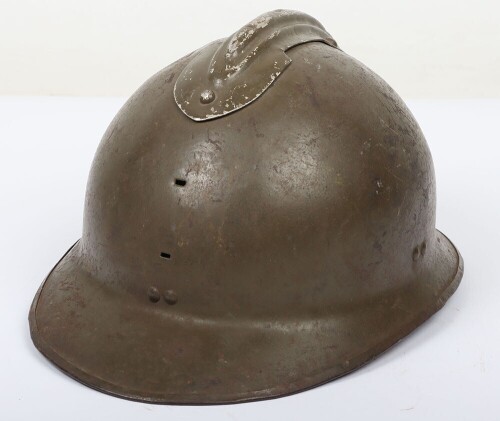 WW2 French M1926 Adrian Steel Combat Helmet.