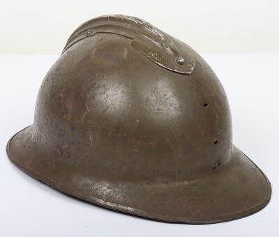 WW2 French M1926 Adrian Steel Combat Helmet. - 2