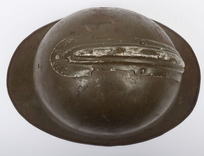 WW2 French M1926 Adrian Steel Combat Helmet. - 4