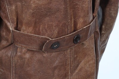1930s French Leather Double Breasted Jacket - 6