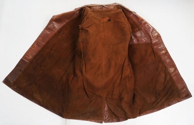 1930s French Leather Double Breasted Jacket - 7