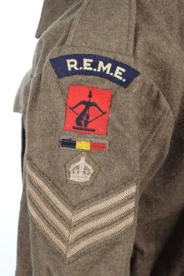 WW2 British Royal Electrical and Mechanical Engineers Anti-Aircraft Command Battle Dress Blouse - 4