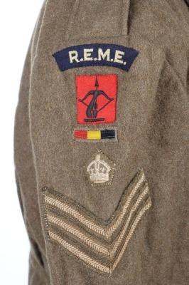 WW2 British Royal Electrical and Mechanical Engineers Anti-Aircraft Command Battle Dress Blouse - 5