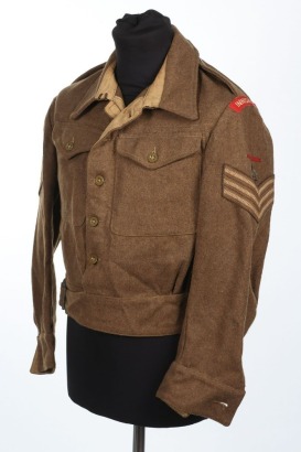 WW2 British Austerity Pattern Battle Dress Blouse, Inniskilling's.