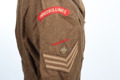 WW2 British Austerity Pattern Battle Dress Blouse, Inniskilling's. - 4