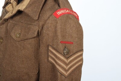WW2 British Austerity Pattern Battle Dress Blouse, Inniskilling's. - 5