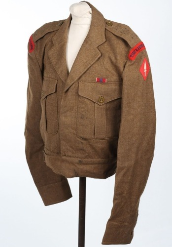 WW2 British Battle Dress Blouse, The Life Guards, 1st Corps.