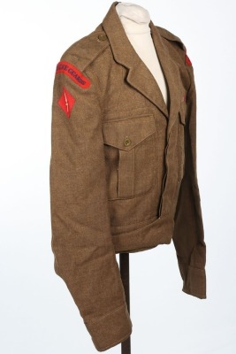 WW2 British Battle Dress Blouse, The Life Guards, 1st Corps. - 2