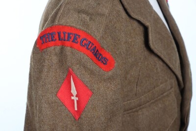 WW2 British Battle Dress Blouse, The Life Guards, 1st Corps. - 4