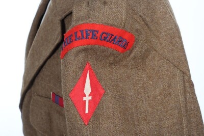 WW2 British Battle Dress Blouse, The Life Guards, 1st Corps. - 5