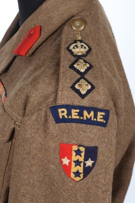 WW2 British Royal Electrical and Mechanical Engineers (REME) Colonels Battle Dress Blouse - 5