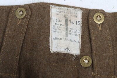 WW2 British Battle Dress Trousers 1940 Pattern. - 6