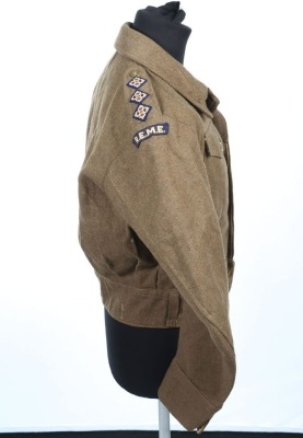 WW2 British Austerity Battle Dress Blouse, REME, Captain. - 2