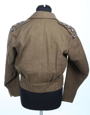 WW2 British Austerity Battle Dress Blouse, REME, Captain. - 3