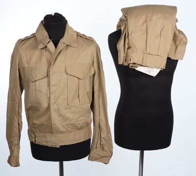WW2 Australian Made Tropical KD Battle Dress Blouse and Service Dress Trousers