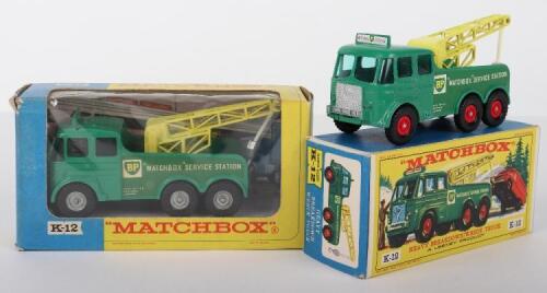 Two Matchbox Lesney King Size K-12 Foden Heavy Breakdown Wreck Trucks