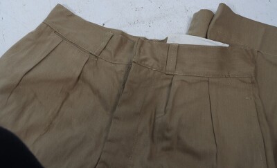 WW2 Australian Made Tropical KD Battle Dress Blouse and Service Dress Trousers - 12