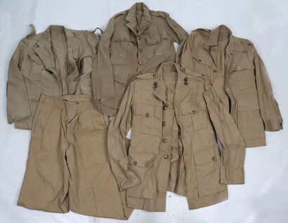 WW2 British Officers Khaki Drill Tunics and KD Trousers.