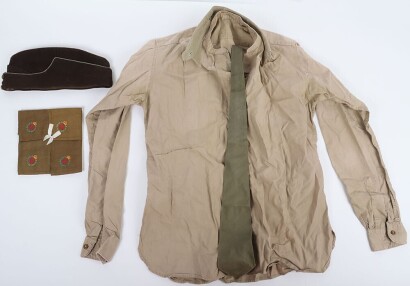 WW2 ATS Women's Other Ranks Shirt, Tie and Coloured Side Cap