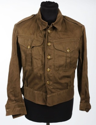 WW2 British 1st Pattern Denim Battle Dress Blouse. 1940 Dated.