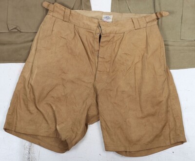 WW2 British Officers Collarless Shirts and KD Shorts. - 2