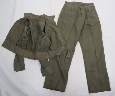 WW2 British, Indian Made Jungle Green Battle Dress Blouse & Trousers. - 5