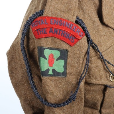 1949 Pattern Battle Dress Uniform 'The Antrims' 591st Field Squadron Royal Engineers - 6