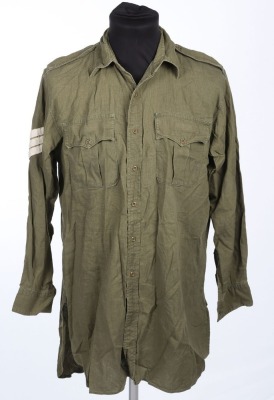 British Post War Jungle Shirt and 1944 Pattern Bush Hat. - 4