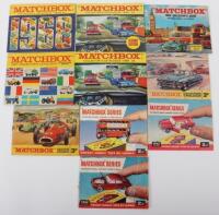 Ten Matchbox Lesney Catalogues