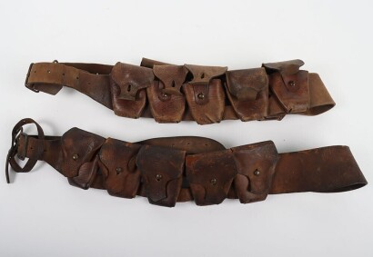 1903 Leather 50 and 90 round Bandoliers, two Examples.
