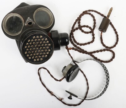 WW2 Telephone Exchange Operator Gas Mask, Headset & Microphone