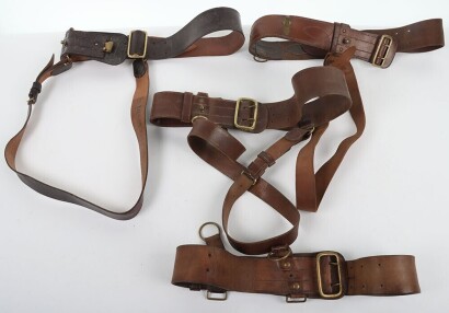 British Leather Sam Browne Belts and Cross Straps.