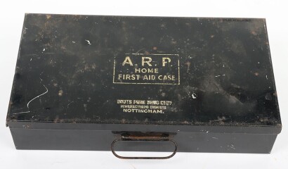 WW2 Home Front 'ARP Home First Aid Kit' Tin with Contents.