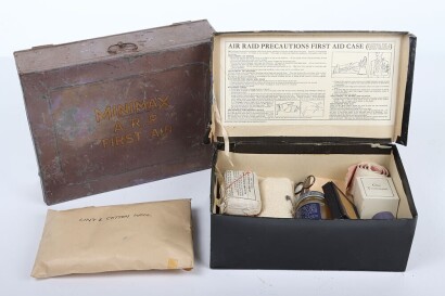 WW2 British Home Front Air Raid Precautions First Aid Kits.