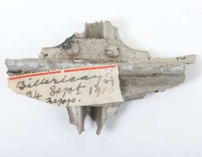 Section of Aluminium from German Zeppelin Airship Brought Down in Billericay, Essex, 24th September 1916,