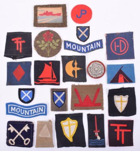 Selection of WW2 British Infantry Division Cloth Formation Signs