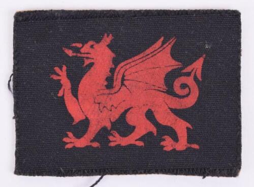 Early 38th (Welsh) Division Cloth Formation Sign