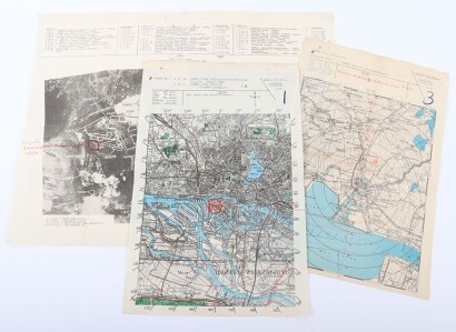 WW2 RAF Aerial Bombing Maps, Bismarck Battleship Interest