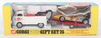 Scarce Corgi Toys Gift Set 25 Volkswagen Breakdown Truck with trailer and Cooper Maserati Racing Car