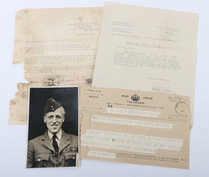 WW2 RAF Pilot Casualty Letters and Photograph