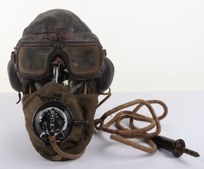 Royal Air Force Coastal Command Battle of Britain Period Flying Helmet, Oxygen Mask and Goggles Set
