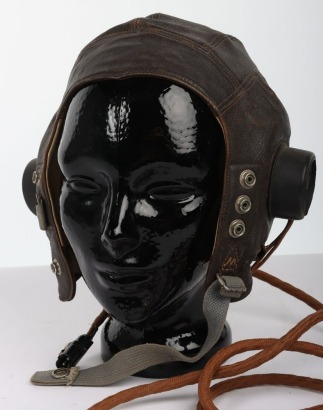 WW2 RAF C-Type Leather Flying Helmet.